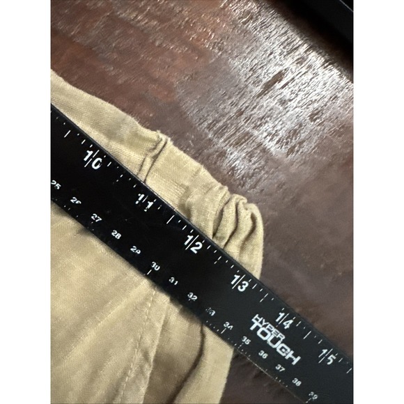 CP Shades Wendy Pants Women's Small Tan Khaki Wide Leg Linen Elastic Waist Beach - Picture 5 of 8